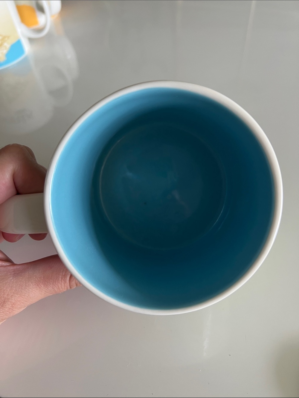 Liverpool You are Here Starbucks Ceramic Mug - White with Teal Interior - Picture 4 of 5